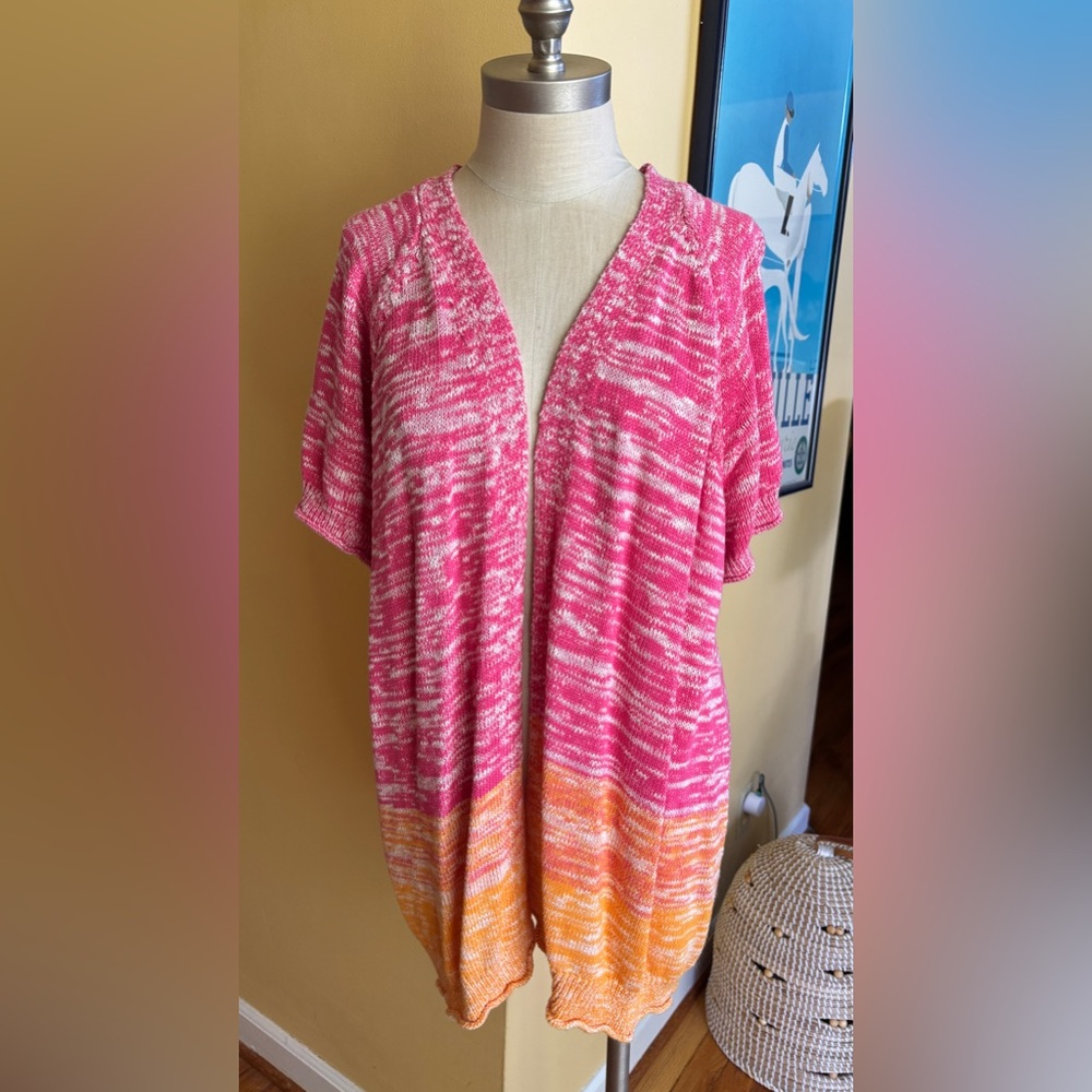 lane bryant bright and colorful sweater cardigan